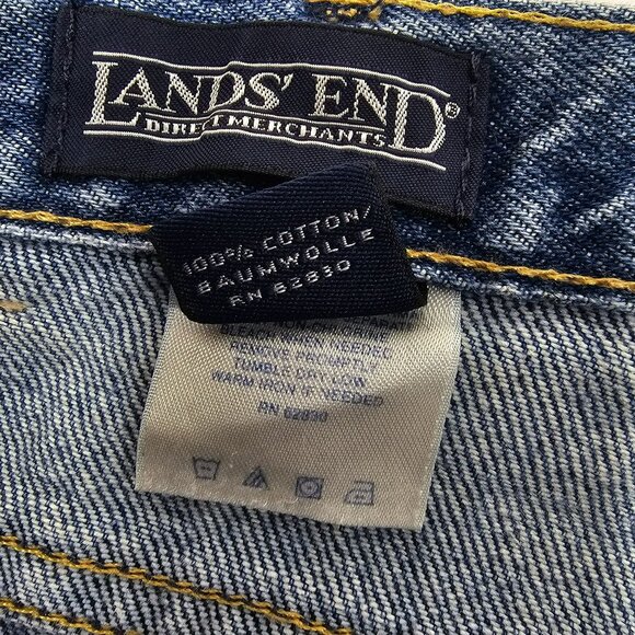 Lot of 2 Lands End Straight Leg Jeans Mens Size 34x24 Medium Blue Cotton Denim - Picture 8 of 14